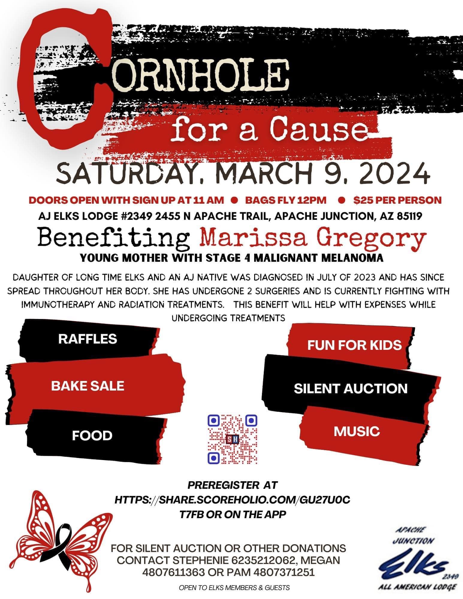 March 9, 2024 Cornhole Fundraiser Cancer